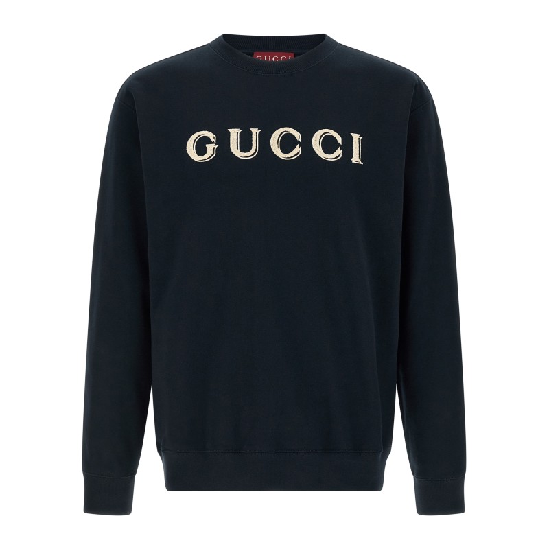 Logo embroidery sweatshirt