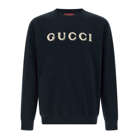 Logo embroidery sweatshirt