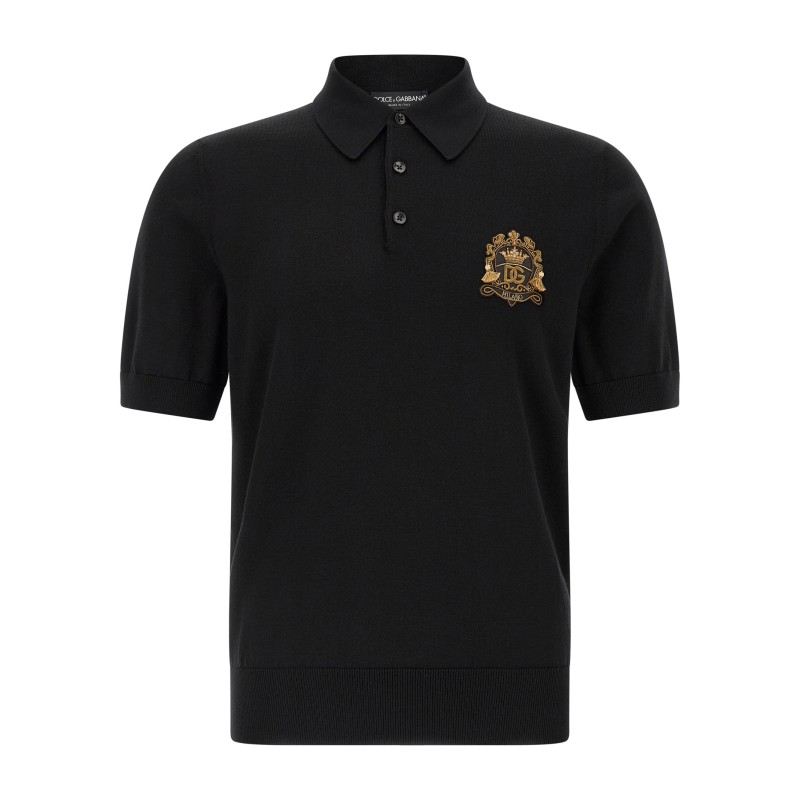 Heraldic patch polo shirt