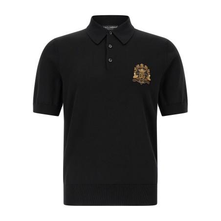 Heraldic patch polo shirt