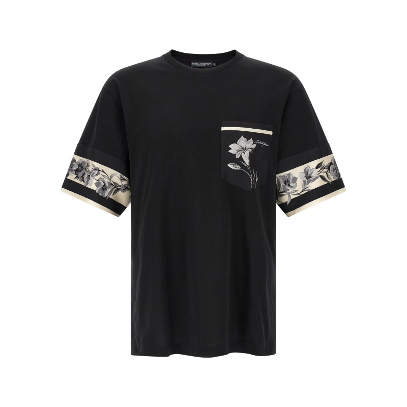 Silk detail T-shirt
