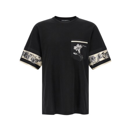 Silk detail T-shirt