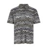 Irregular zigzag polo shirt