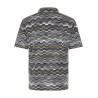 Irregular zigzag polo shirt