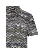 Irregular zigzag polo shirt