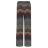 Zigzag lamé viscose pants