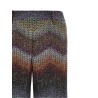 Zigzag lamé viscose pants