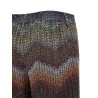 Zigzag lamé viscose pants