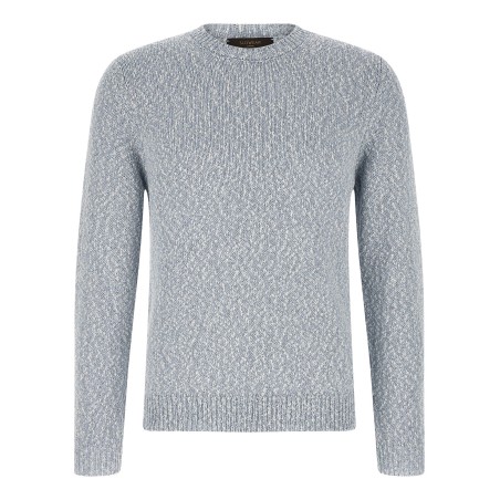 Two-tone yarn sweater