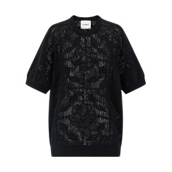 Openwork cotton sweater