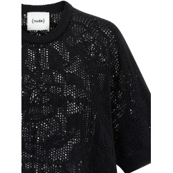 Openwork cotton sweater
