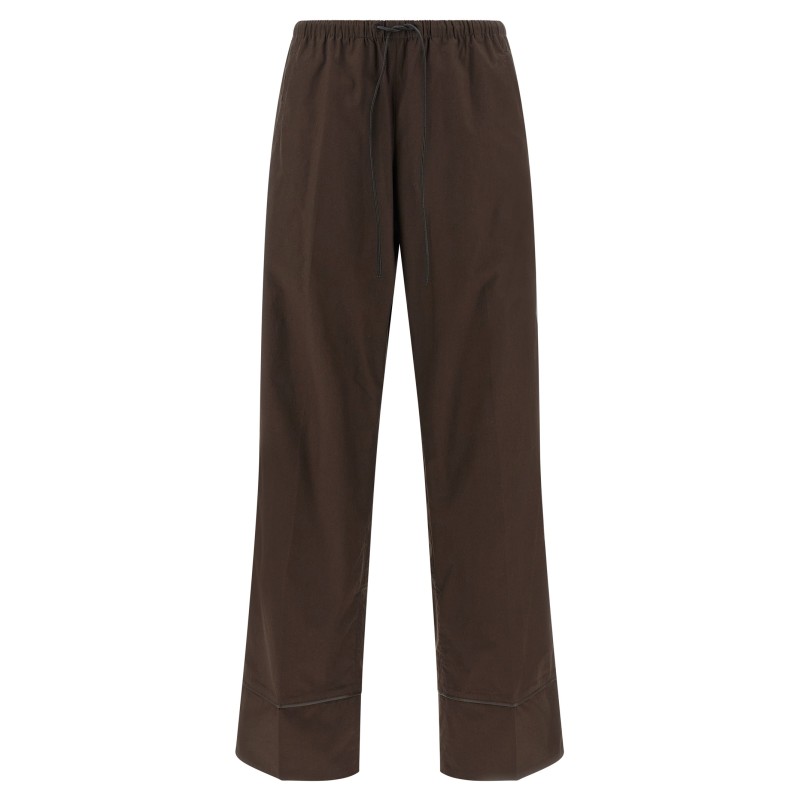 Leather insert pants