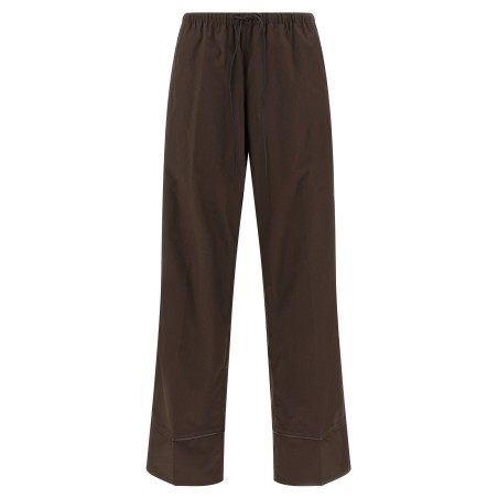 Leather insert pants