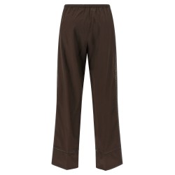 Leather insert pants