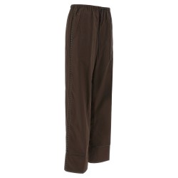 Leather insert pants