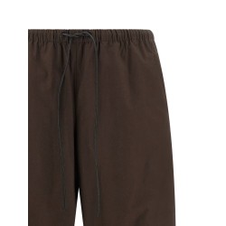 Leather insert pants