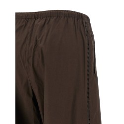 Leather insert pants