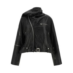 'Cropped Scarf Flight' jacket