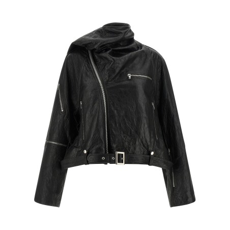 'Cropped Scarf Flight' jacket