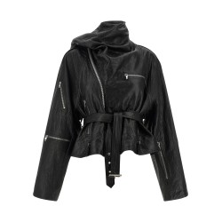 'Cropped Scarf Flight' jacket
