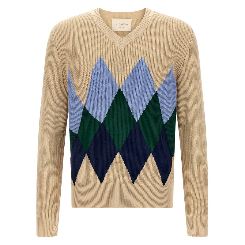 Argyle pattern sweater