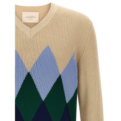 Argyle pattern sweater