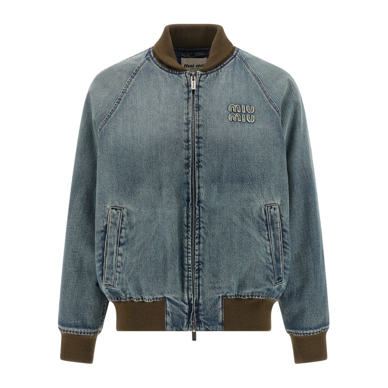 Denim bomber jacket