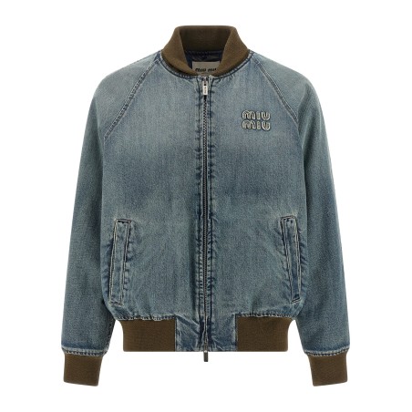 Denim bomber jacket