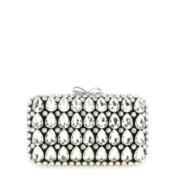 'Black Satin Crystal' clutch