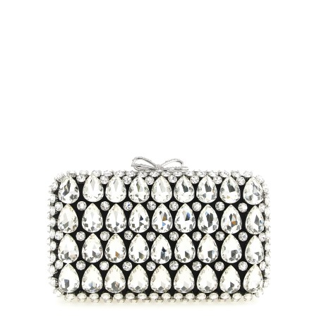 'Black Satin Crystal' clutch