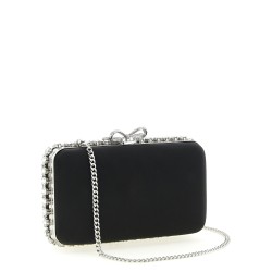 'Black Satin Crystal' clutch