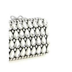'Black Satin Crystal' clutch