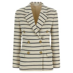 Striped sweater blazer
