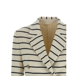 Striped sweater blazer