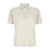 Open collar polo shirt