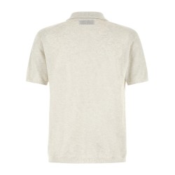 Open collar polo shirt