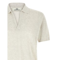 Open collar polo shirt