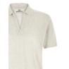 Open collar polo shirt