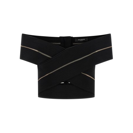 Off-the-shoulder crop top