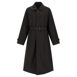 Technical fabric trench coat