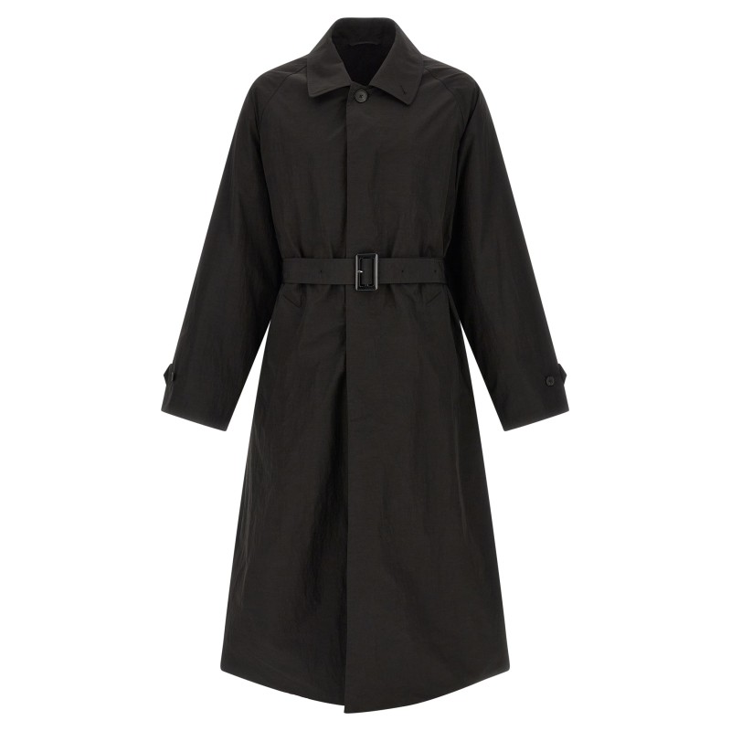 Technical fabric trench coat