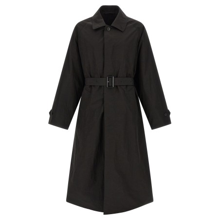 Technical fabric trench coat