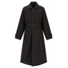 Technical fabric trench coat