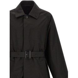 Technical fabric trench coat