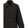 Technical fabric trench coat