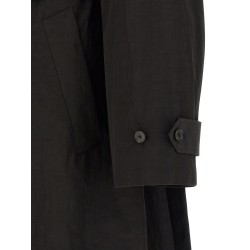 Technical fabric trench coat