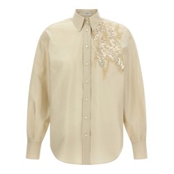 Sequin embroidery shirt