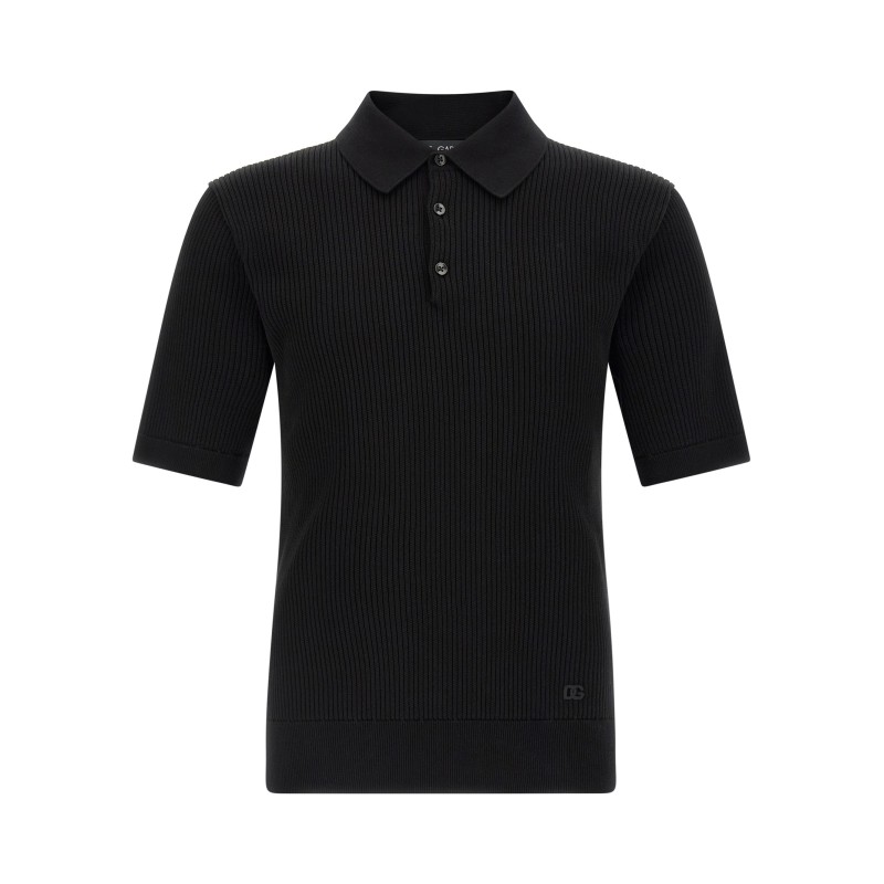 Micro-ribbed polo shirt