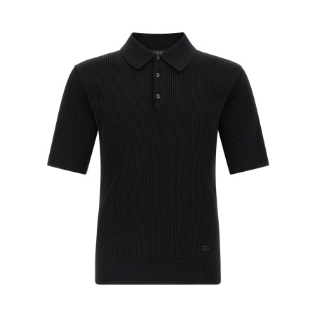 Micro-ribbed polo shirt