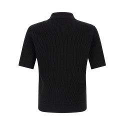 Micro-ribbed polo shirt